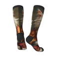 thumbnail image 5 of Lsque Haystack Meditating Cat Printed Crew Socks Men's Women's LightWeight Thin Casual Calf Socks ,Knee High Socks,Cotton Socks, 5 of 9