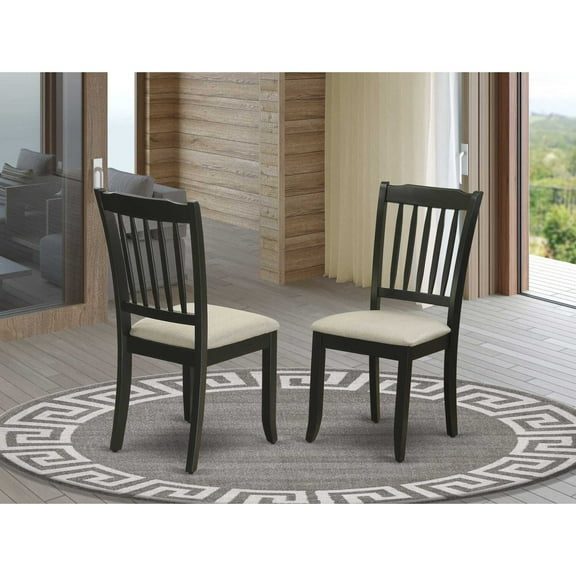 East West Furniture Dining Chair Black, DAC-BLK-C