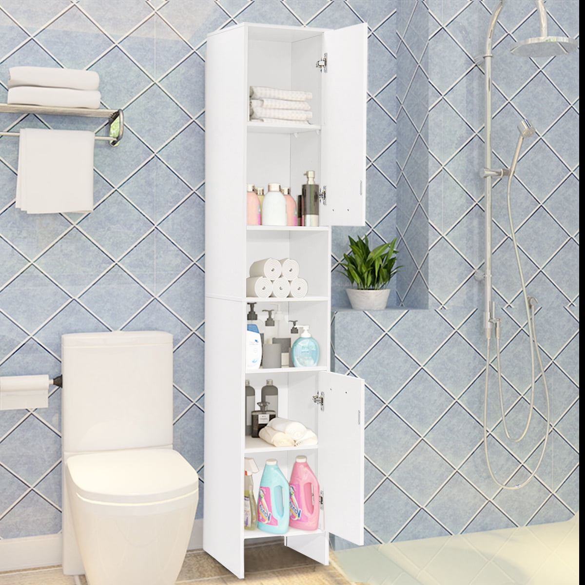 Wooden Bathroom Storage Cabinet, 67 Height Bathroom Nepal | Ubuy