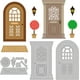thumbnail image 1 of Troqueles de corte de puertas artísticas para hacer tarjetas, tapete de bienvenida, troquel para álbumes de recortes, diarios, repujado y decoración de papel., 1 of 9