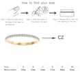thumbnail image 4 of VESITIM 14K Gold Plated Solid CZ Birthstone Ring Cubic Zirconia Stackable Ring Eternity Bands for Women Size 8, 4 of 6