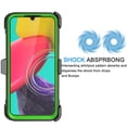 thumbnail image 2 of EBIZCITY Phone Cases for Samsung Galaxy A14 5G (2022) 6.6", [Built-in Screen Protector] Combo Holster Belt Clip [Heavy Duty] [Kickstand] Full-Body Rugged Holster Case -Green, 2 of 6
