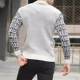 thumbnail image 4 of IROINNID Men's Sweater Round Neck Long Sleeve Jumper Mid-Length Contrast Color Warm Pullover Autumn And Winter Sweater Color block Sweater Tops Blouse, 4 of 6