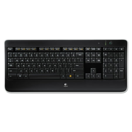 Logitech - K800 Full-size Wireless Illuminated Keyboard - Black