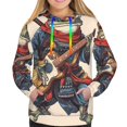 thumbnail image 3 of KLL Samurai Frog Guitar for Womens Pullover Hoodie with Pocket Hooded Long Sleeve Shirts Sweatshirt for Women-Small, 3 of 7