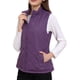 thumbnail image 4 of Chalecos de abrigo para mujer INSPIRE CHIC con cuello alto, chaleco acolchado con cremallera, color púrpura, 4 of 6