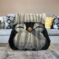 thumbnail image 2 of Orinice Penguin Hat Funny Warm Lightweight Blanket Soft Fleece Blankets All Seasons Excellent Hand Feel Plush Blankets 40x50in, 2 of 6