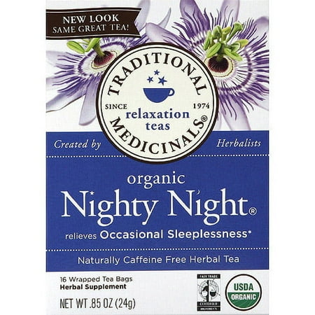 Traditional Medicinals Organic Nighty Night Herbal Tea, 16 count, (Pack of 6)