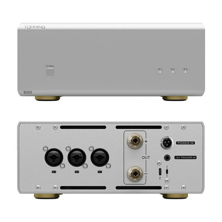 Topping B200 Mono Pure Power Amp NFCA Discrete amplifier 12V Trigger 200W Ouput Silver