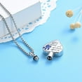 thumbnail image 4 of Paw Print Heart Necklace Urns for Cremation Ashes Holder Necklace for Ashes of Loved One Cat Urn Dog Urn Pendant, 4 of 5