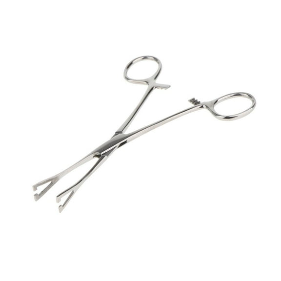 Professional High Quality 6 Inches Metal SLOTTED Triangle Forceps Body Belly Navel Septum Nose Lip Ear Piercing Clamp Tool With Lock