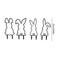 thumbnail image 3 of Meggemo Easter Cute Metal Bunny Silhouette Garden Stakes 4 Pack Outdoor Yard Decor for Lawn Patio Spring Holiday Accent, 3 of 7