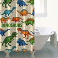 thumbnail image 4 of Beige Cartoon Dinosaurs Pattern Shower Curtain 84"x72" ,Bathroom Decorative Shower Curtains Set with 12 Hooks,Modern Waterproof Washable Shower Curtain, 4 of 6