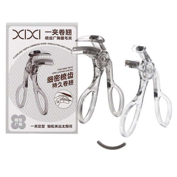 2 Pcs/Set Partial Eyelash Curlers Eye Lashes with Comb Curler Wide-Angles Eyelash Curler Natural Curling Makeup Tool