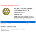 thumbnail image 2 of Flex Plate - Compatible with 1987 - 1988 Chevy R30 5.7L V8, 2 of 2