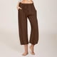 thumbnail image 2 of Pantalones de Cintura Elástica de Pierna Ancha para las Mujeres, Cordón de Lino Casual, Pantalones Recortados para las Mujeres, 2 of 7