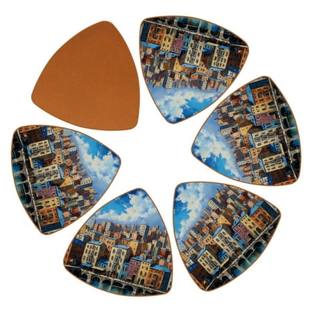 

YZUOUZY Coasters Table Decor Set of 6 Triangle Coasters for Coffee Table Sky Cloud River