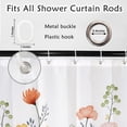 thumbnail image 6 of Flower Shower Curtain, Fabric Shower Curtain, Floral Plants Shower Curtains for Bathroom Natural 48x84 inch Bathroom Curtain Decor Waterproof with Hooks for Home Hotel Machine Washable Curtain, 6 of 6