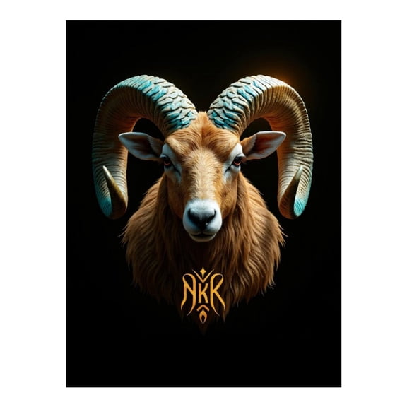 Diamond Art Kit for Adults, Majestic Ram Head Art Illuminated Diamond Painting for Adults Beginners, 5D DIY Diamond Art Painting Kits, Colorful Diamond Painting Craft for Home Decor 12x16