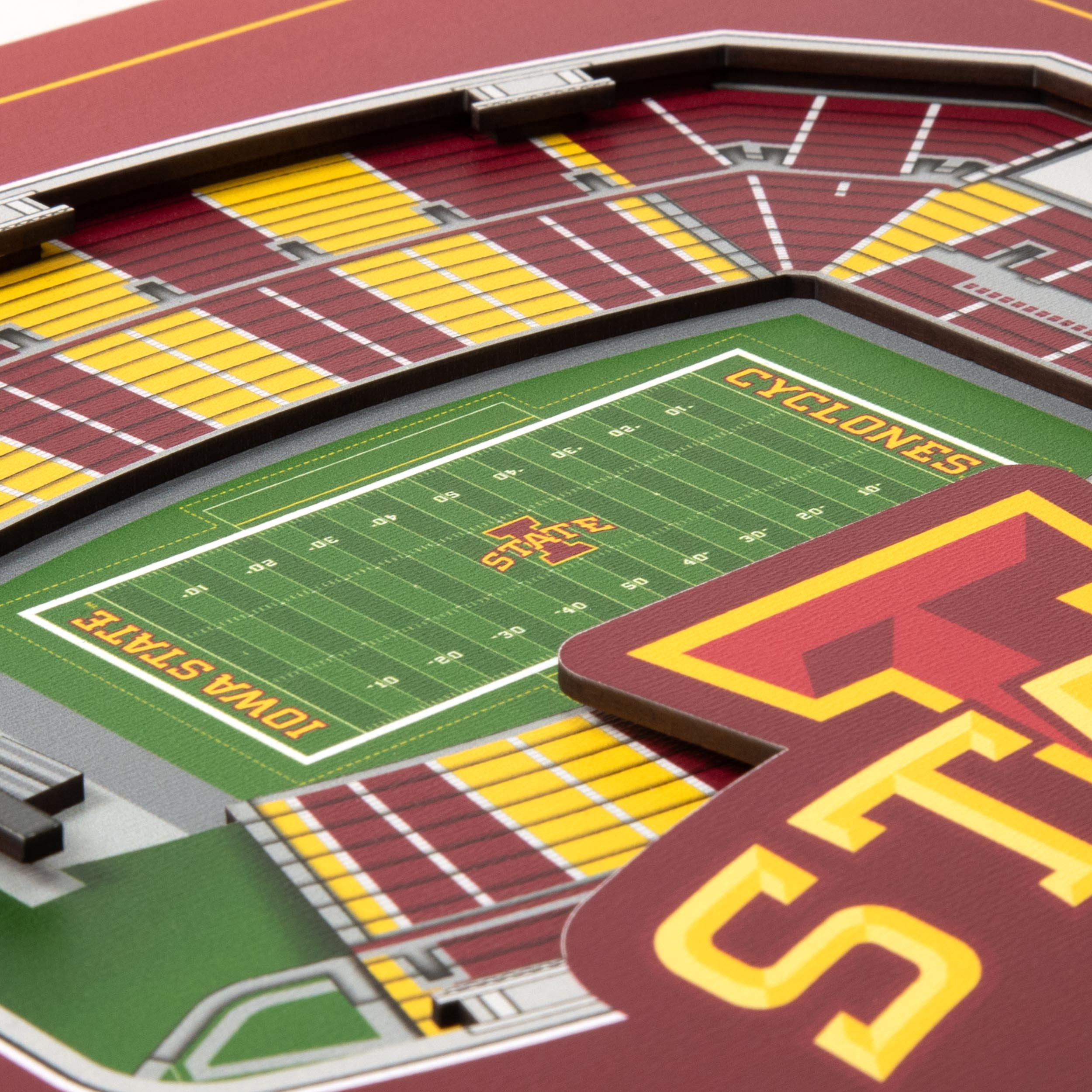 YouTheFan NCAA Iowa State Cyclones Stadium Series 3D Wall Art
