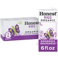 thumbnail image 2 of (10 pack) Honest Kids Goodness Grapeness Organic Juice Drink Cartons, 6 fl oz, 8 Pack, 2 of 20