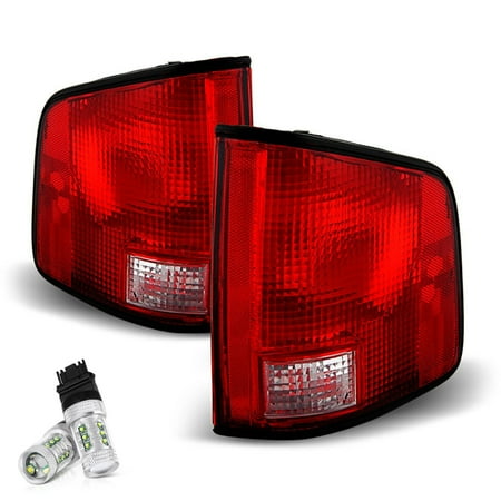 Pickup Truck Style Side Tail VIPMOTOZ Red Lens OE-Style Tail Light Lamp Assembly For 1994-2004 Chevy S10 GMC Sonoma Isuzu Hombre Pickup Truck, Driver & Passenger Side ()