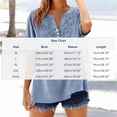 thumbnail image 2 of Craaazy Womens Embroidery V-Neck Tunic, Lightweight Cotton Linen Blend Short Sleeve Shirt for Beach, Vacation, Daily Outfits Gifts, 2 of 7