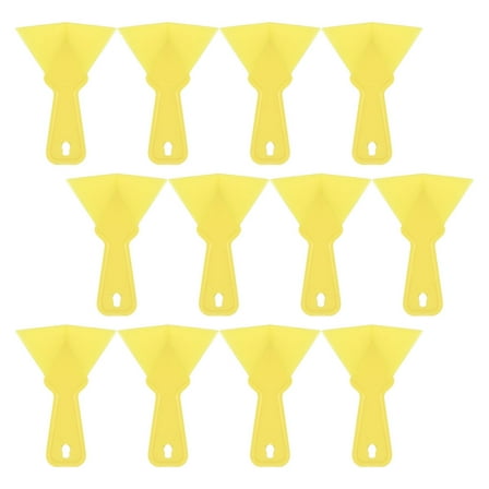 HOMOBABE 12Pcs Yellow Plastic Inside Corner Trowel Tool for Construction and Scraping