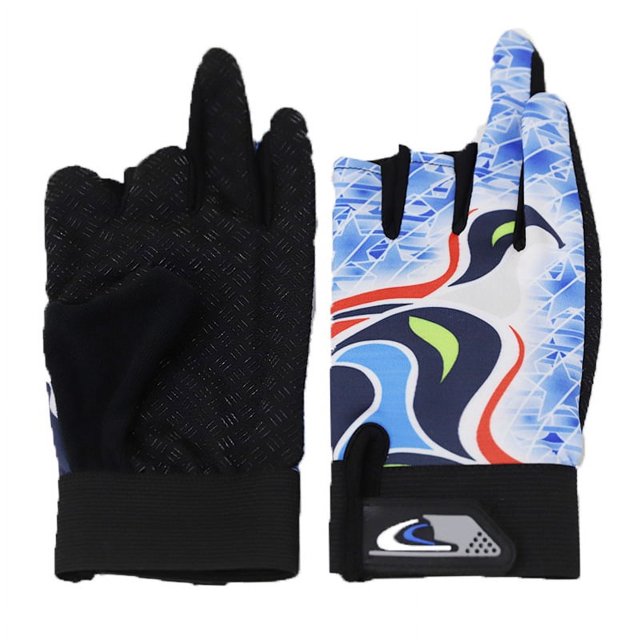 Guantes de pesca con estampado de rocío, tres dedos, primavera, guantes de pesca para hombre, guantes para montar en bicicleta, verano