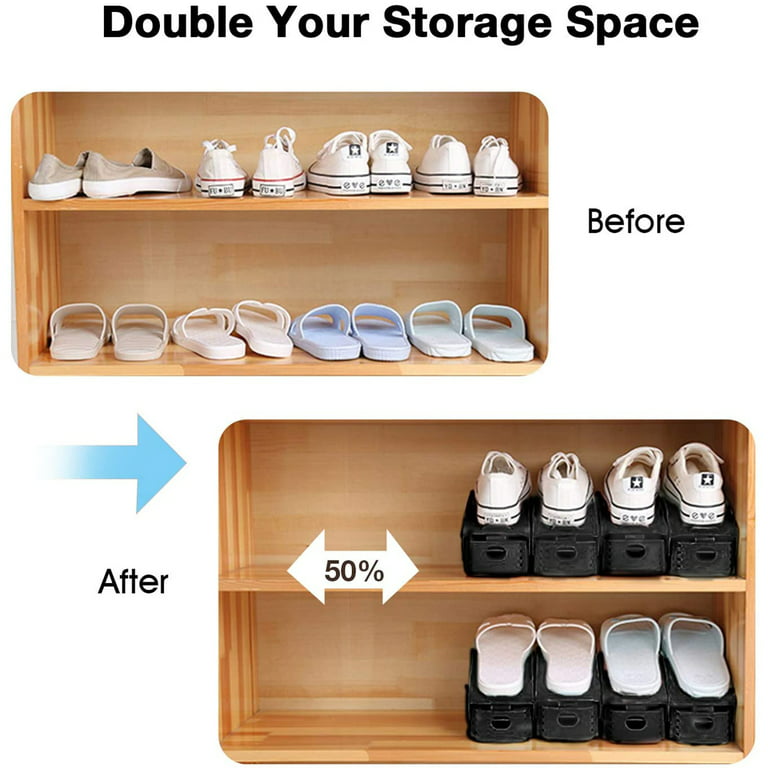 LONGLUAN Shoes Storage Rack ​Save Space, Adjustable Shoe Rack
