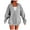 Grey, variant on frariair Women's Full Zip Lightweight Hooded Jacket Oversized Fleece Sweatshirt With Pockets For Workout Casual Beige L