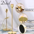 thumbnail image 2 of Gold Taper Candle Holders, Set of 6 Gold Candlestick Holders Taper Candle Holders fits 3/4" Thick Pillar Candle Led Modern Metal Candles, Elegant Stands Decorative Table Candle Holder, 2 of 3