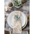 thumbnail image 2 of Brown Flowers Cloth Napkins Set of 6 Reusable Dinner Napkins, Vintage Pastoral Farmhouse Ethnic Art Cocktail Napkin Washable Table Napkins for Wedding/Holiday Party/Baby Shower 20"x20", 2 of 7