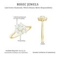 thumbnail image 5 of Rosec Jewels Lab Created Diamond Floral Ring - Ef-Vs Quality Certified Diamond Cluster Ring - with Jewelry Box, 18K Yellow Gold, US 6.50, 5 of 6