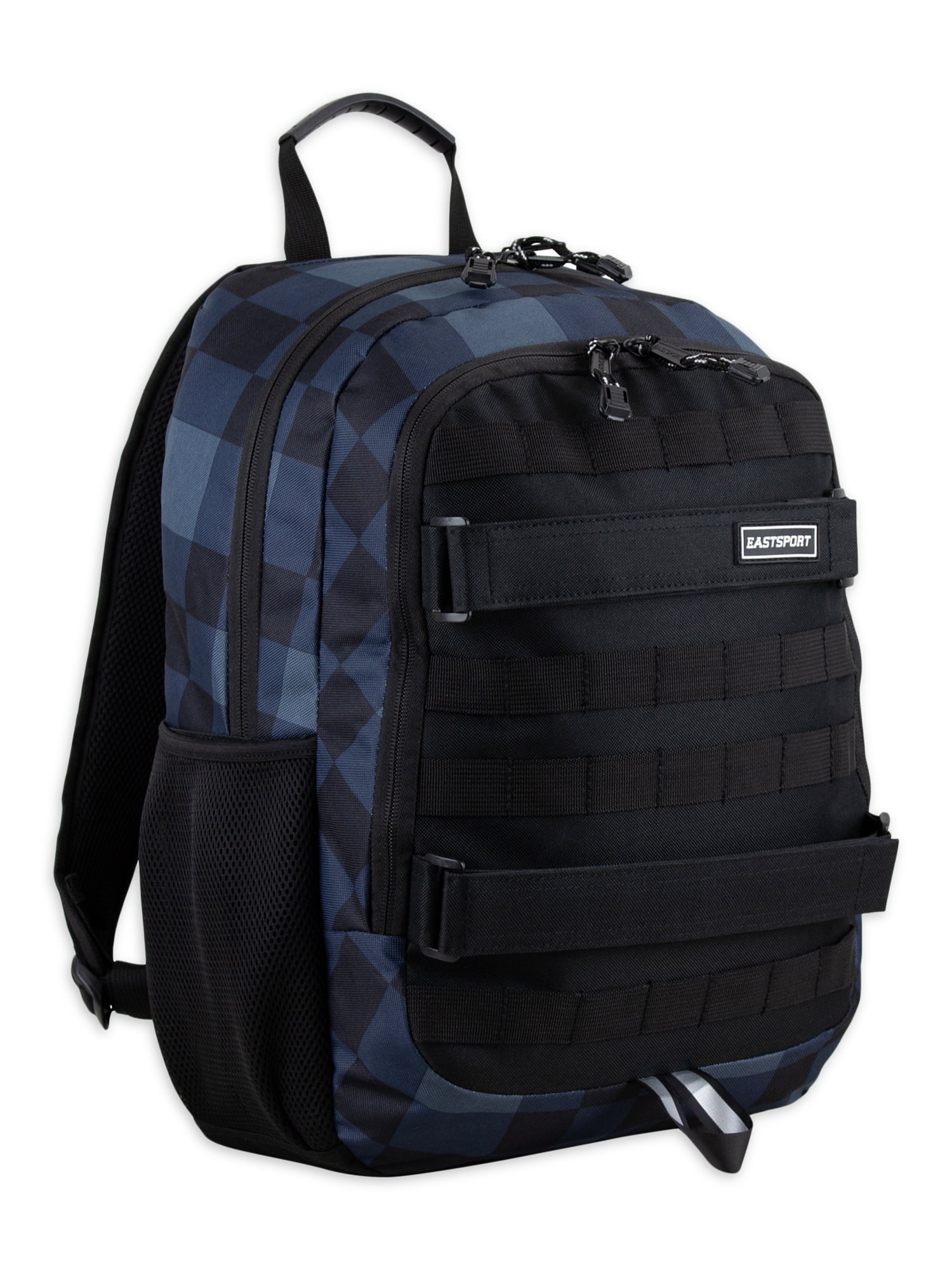 Eastsport Strategic Skater Backpack, Blue Plaid