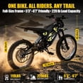 thumbnail image 6 of Seemoon 5000W Electric Dirt Bike Mid-Drive Motor, 60V 22.5Ah Removable Battery 45MPH Off Road Electric Motorcycle 280Nm Torque Full Suspension, 6 of 8