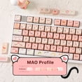 thumbnail image 4 of AIR-140 Keys Dye-Sub PBT Keycap Set, Mao Profile Cute Keycaps, Keyboard Keycap for Mechanical Keyboard, Compatible with Full ANSI/Alice Layout, MX-Clone Switches (Pink), 4 of 4