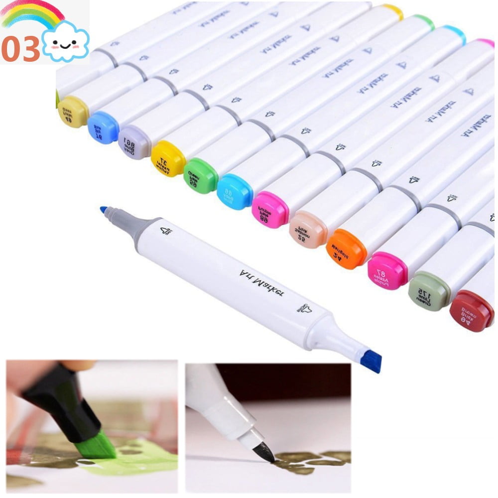 Marker 80 color set double head oil paintbrush Complete art animation  student painting pen safety and environmental protection 80pc