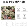 thumbnail image 5 of Awypu  Easter Blessings Sheep Decorative Throw Pillow Covers He is Risen Religious Cross Purple Porch Patio Outdoor Pillowcase, Lily Flower Eggs Butterfly Cushion Case Home Decor, 5 of 5