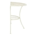 thumbnail image 5 of SAFAVIEH Genson Outdoor Patio Semi Circle End Table, Pearl White, 5 of 7