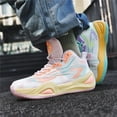thumbnail image 5 of Bolognifi Men's Basketball Shoes, Classic Training Sports - PINK2_8, 5 of 7