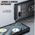 thumbnail image 4 of Tianle for Google Pixel 7a Case with Screen Protector(2Pcs), Pixel Phone [Slide Camera Lens Cover]+[360° Rotatable Metal Kickstand] Military Grade Shockproof Pixel 7A 6.1'' , Black, 4 of 6