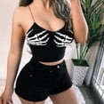 thumbnail image 4 of CEHVOM Womens Summer Fashion Magic Claw Print Tube Top Strap Close-fitting Vest, 4 of 6