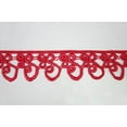 thumbnail image 2 of Altotux 1.25" Embroider Floral 12 Color Venice Lace Trim Guipure Trimming 2 Yard (Red), 2 of 3