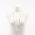 thumbnail image 4 of Pre-Owned Chanel Coco Mark Necklace, Gold Plated (GP), Faux Pearl, Women's, White/Gold Tone, 4 of 7