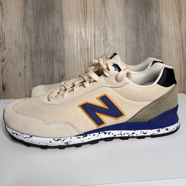 New Balance 515 Retro Sneakers Beige Blue Casual Shoes Athletic Comfort Sz 11.5