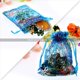 thumbnail image 4 of 100 bolsas de organza azul con cordón para joyas, patrón coralino, caramelo, chocolate, fiesta, Navidad, boda, bolsas de regalo, 3.5 x 4.7 pulgadas (azul) oso de fresa Electrónica, 4 of 6