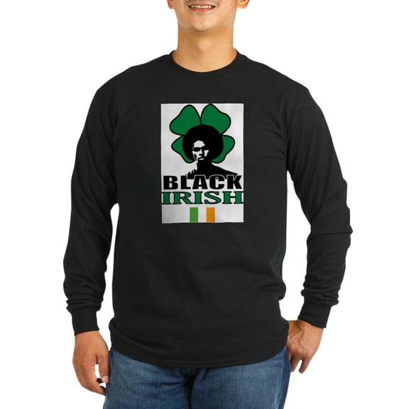 CafePress - Black Irish Long Sleeve T Shirt - Long Sleeve Dark T-Shirt