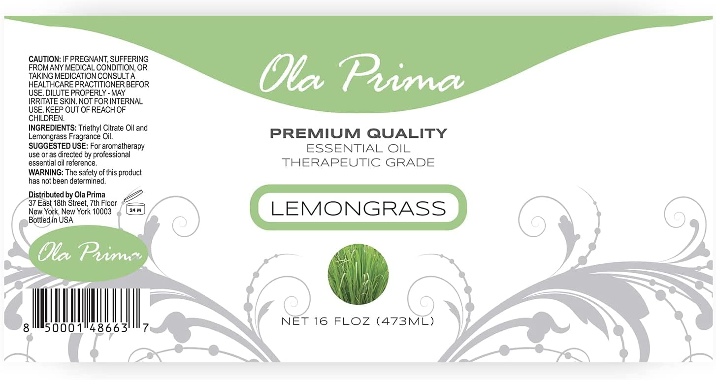 Ola Prima Lemongrass Essential Oil, 16 fl oz