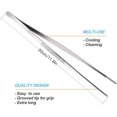thumbnail image 3 of Tongs for Cooking Stainless Steel 12 Inch Kitchen Tongs Cooking Tongs Long Stainless Steel Cooking Tweezers Metal Tongs Grill Tongs Kitchen Tweezers, 3 of 8